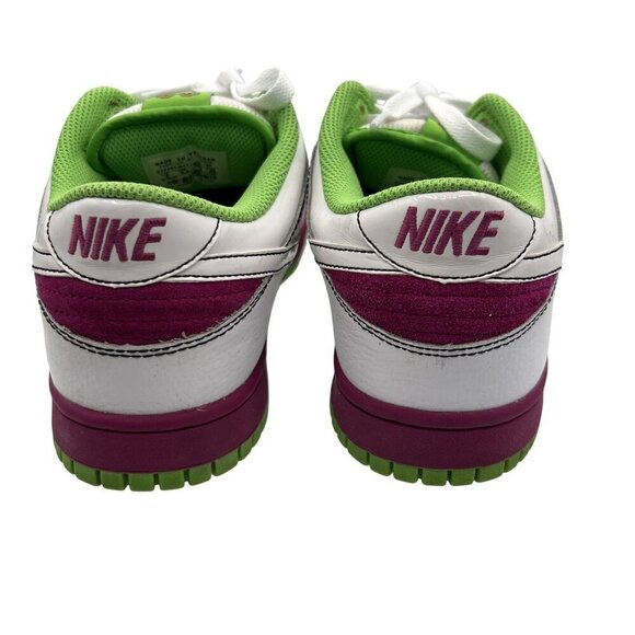 Nike Dunk Low Pro SB Womens 9 RARE Zebra White Burgundy Green Sneakers Skater - Picture 5 of 10